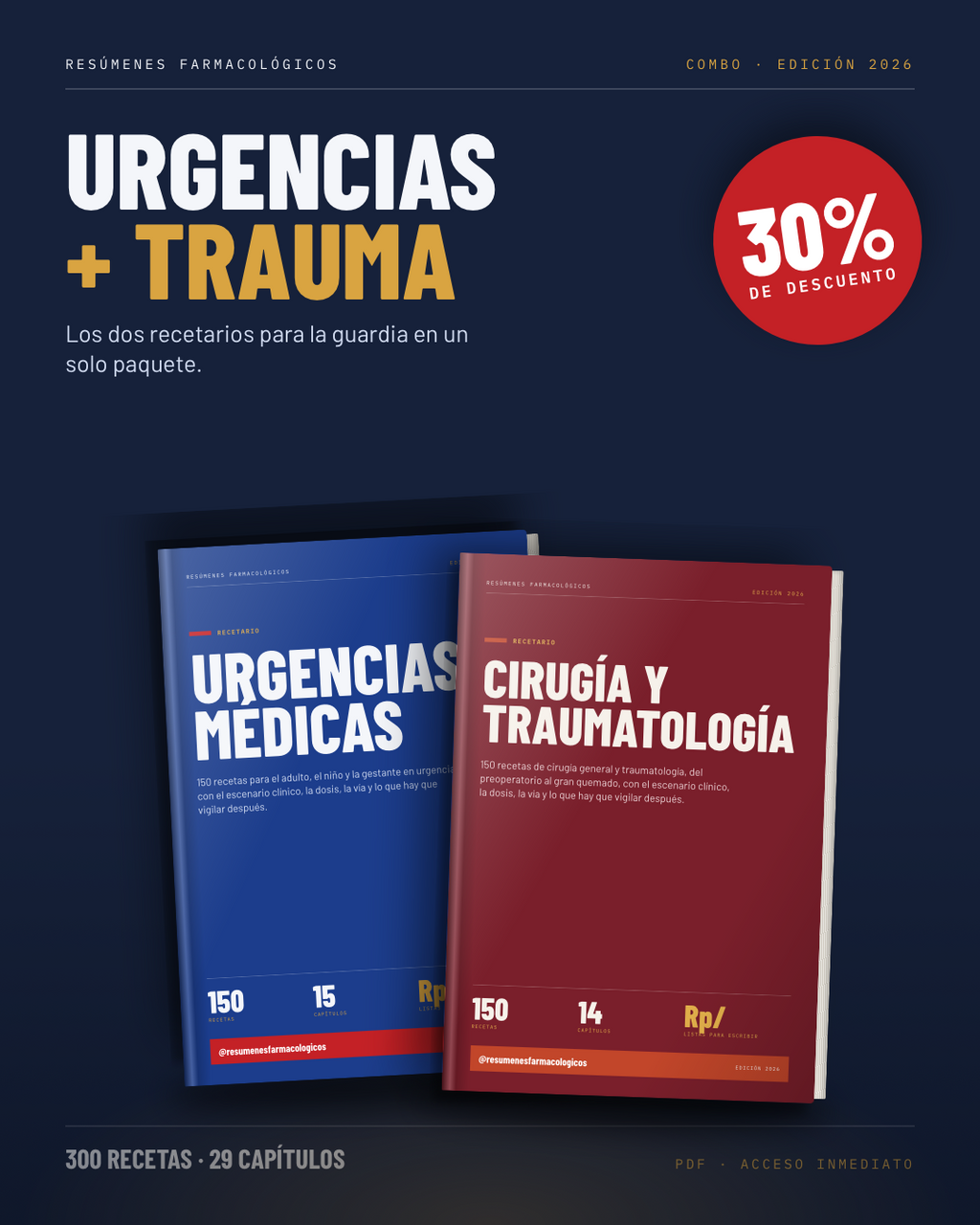 COMBO GUARDIA: Urgencias + Trauma y Cirurgía